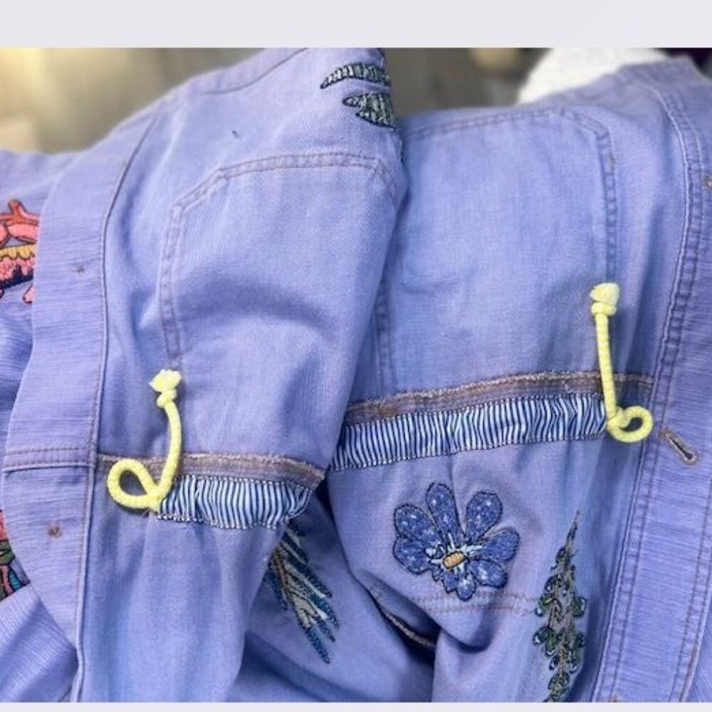 Anthropologie Embroidered Patch Jacket in Lavender – Size Small - NWOT - Picture 7 of 8